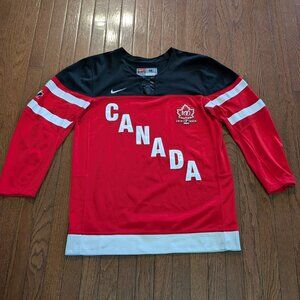 Nike Team Canada S Red Hockey Jersey IIHF 100th Anniversary Edition World Junior